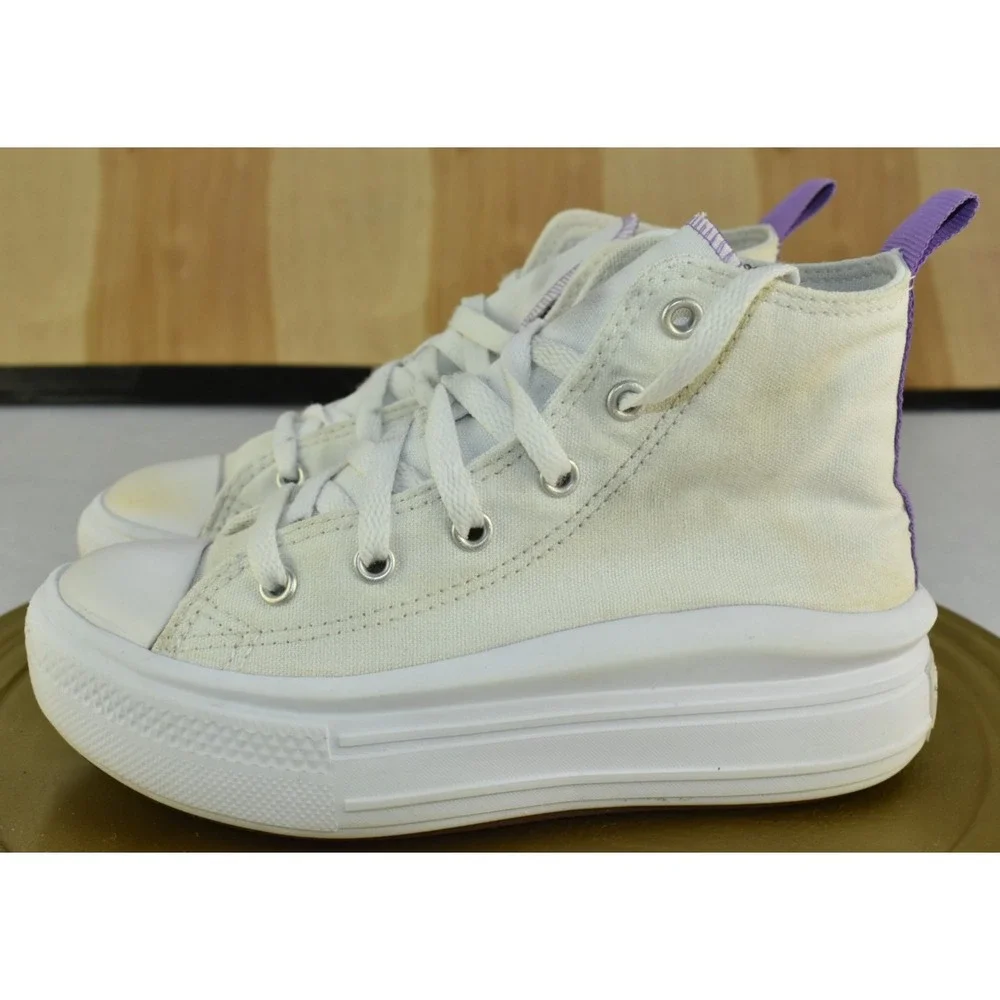 Converse Chuck Taylor All Star Move Kid Shoes Size 1.5 White Platform Sneakers